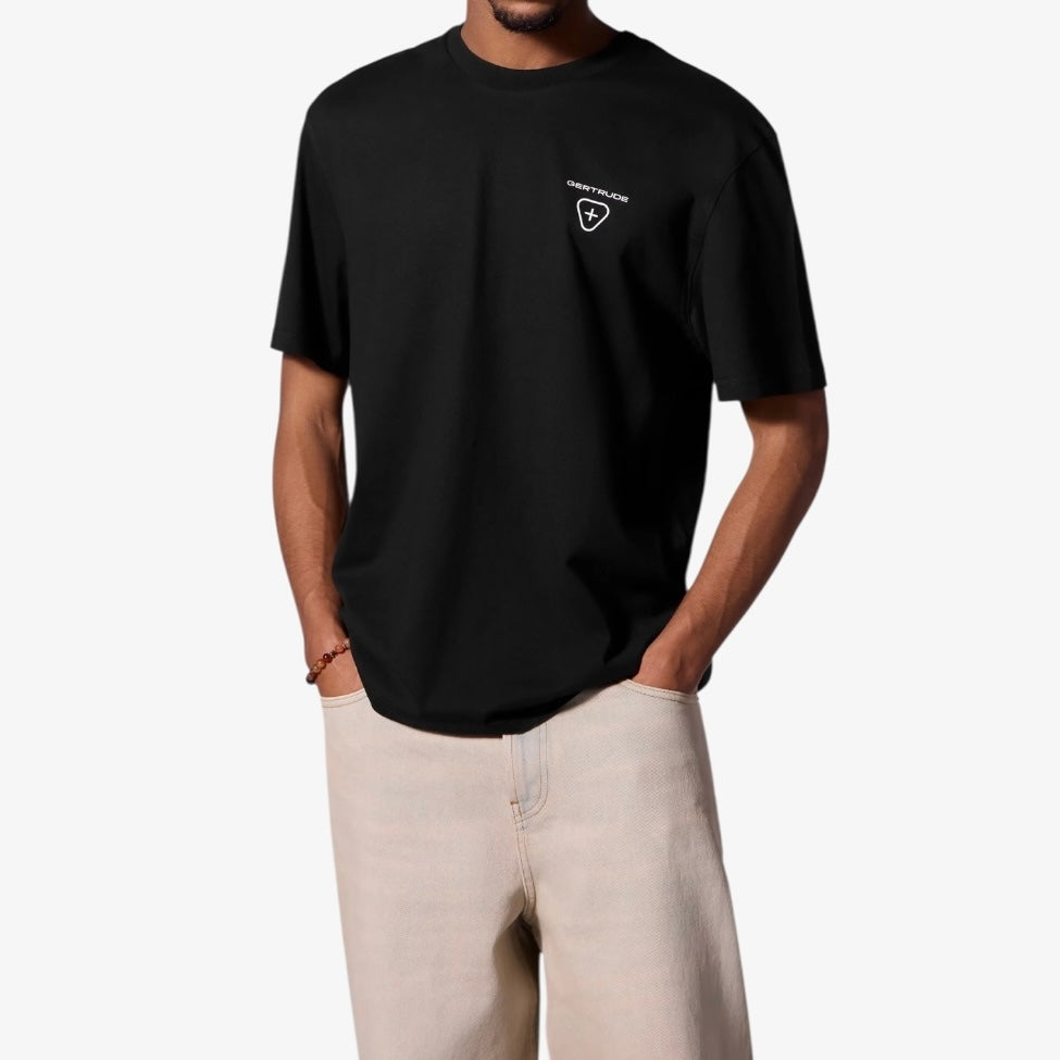 T-shirt Print Leonce Fluidity Mixte Noir