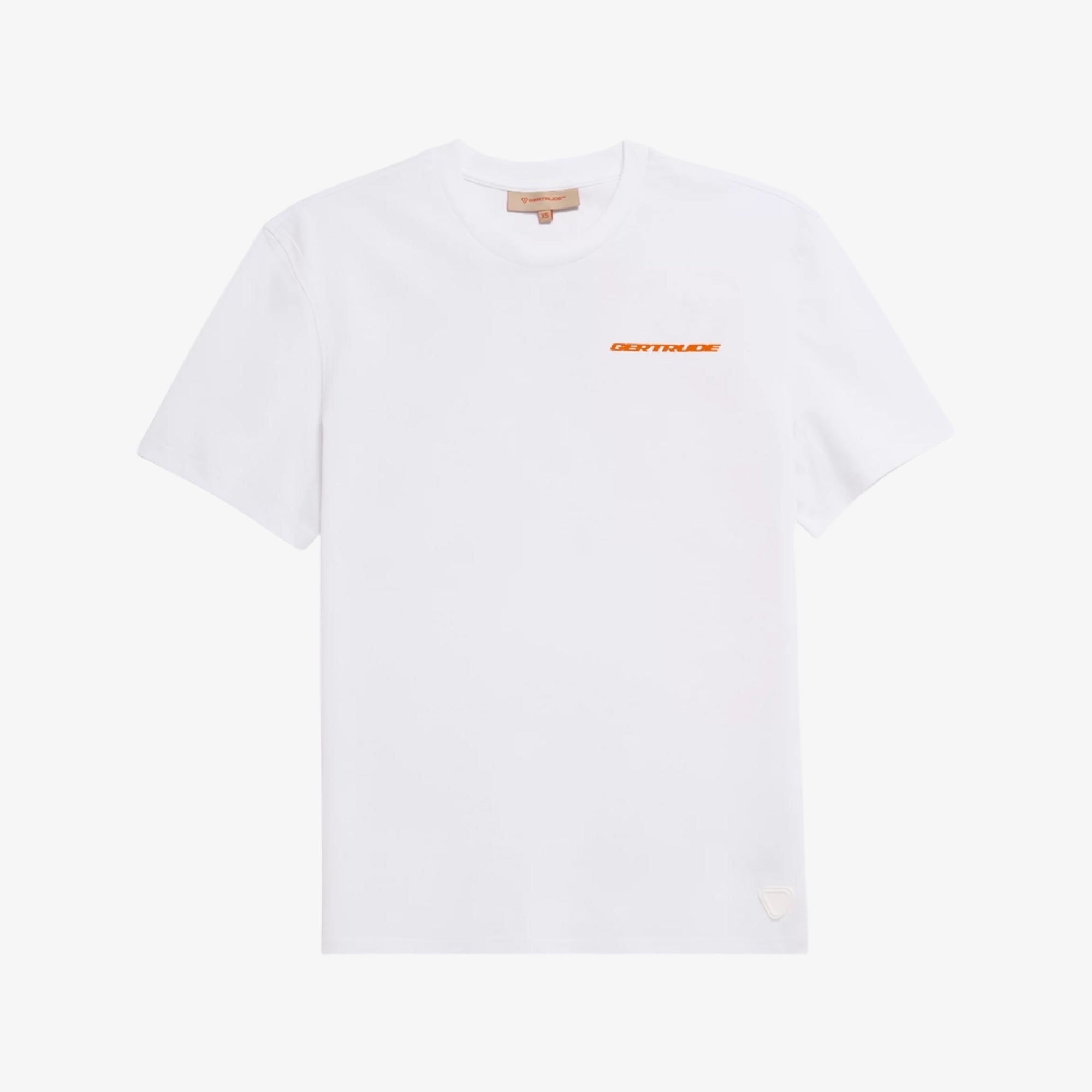 T-shirt Print Geometry Leonce Mixte Blanc/Orangette