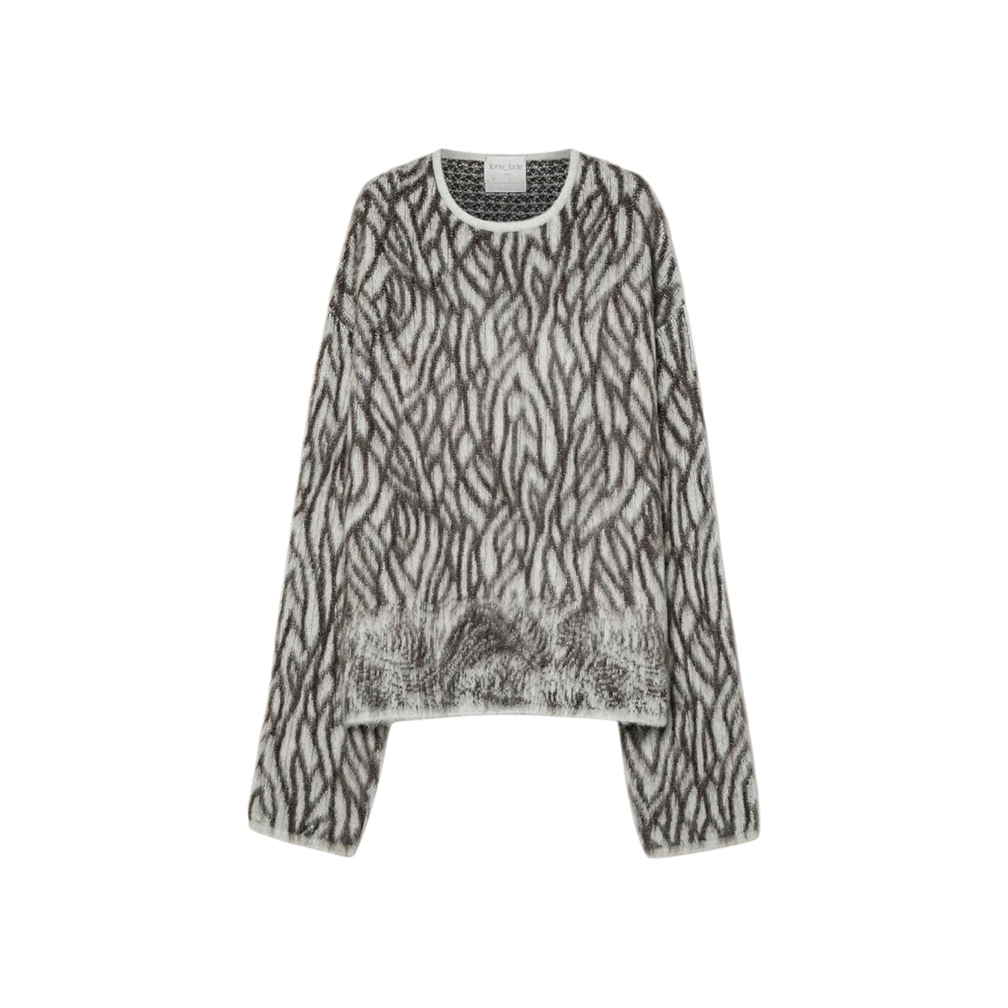 Pull jacquard “plumes de heron” jade
