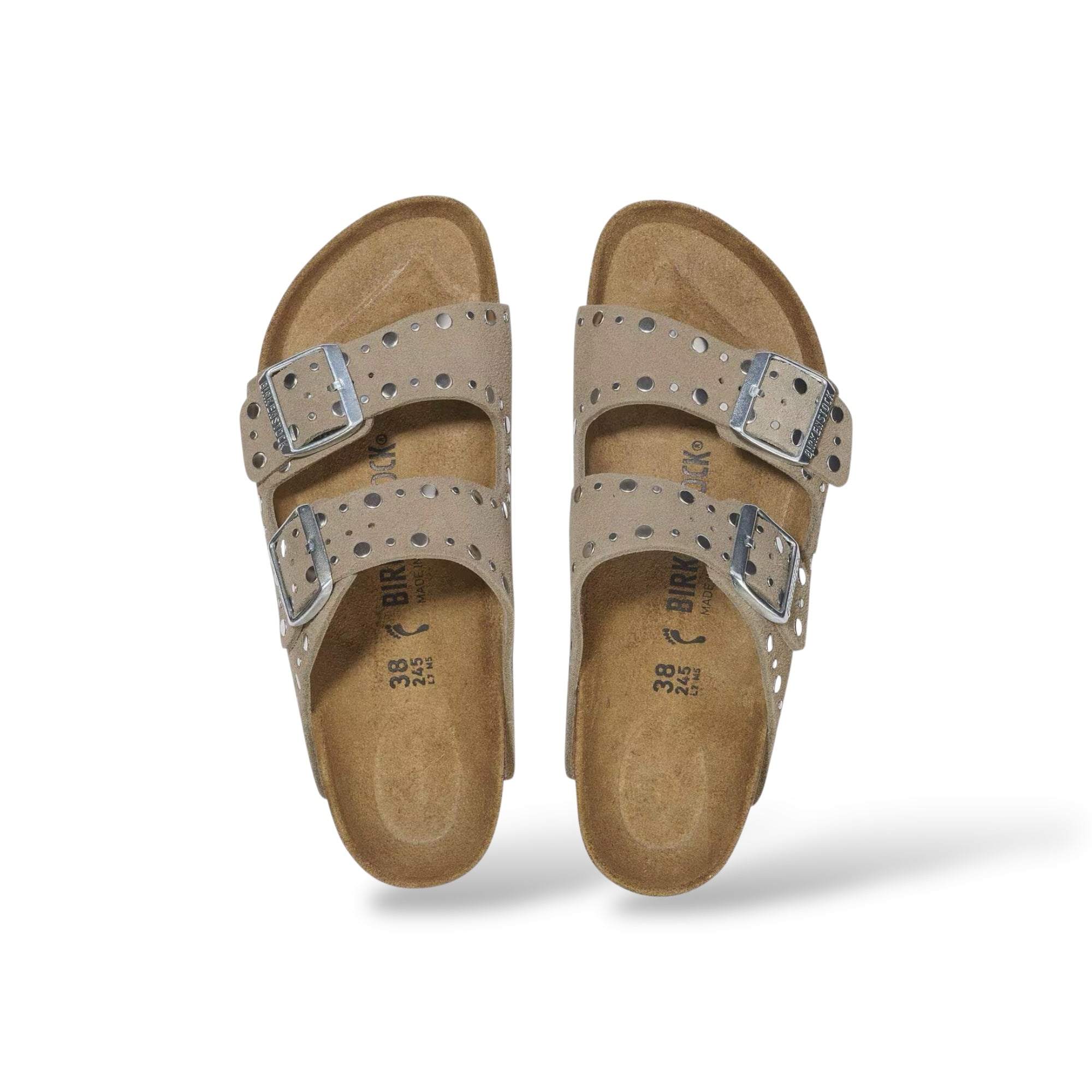 Arizona rivet suède en taupe
