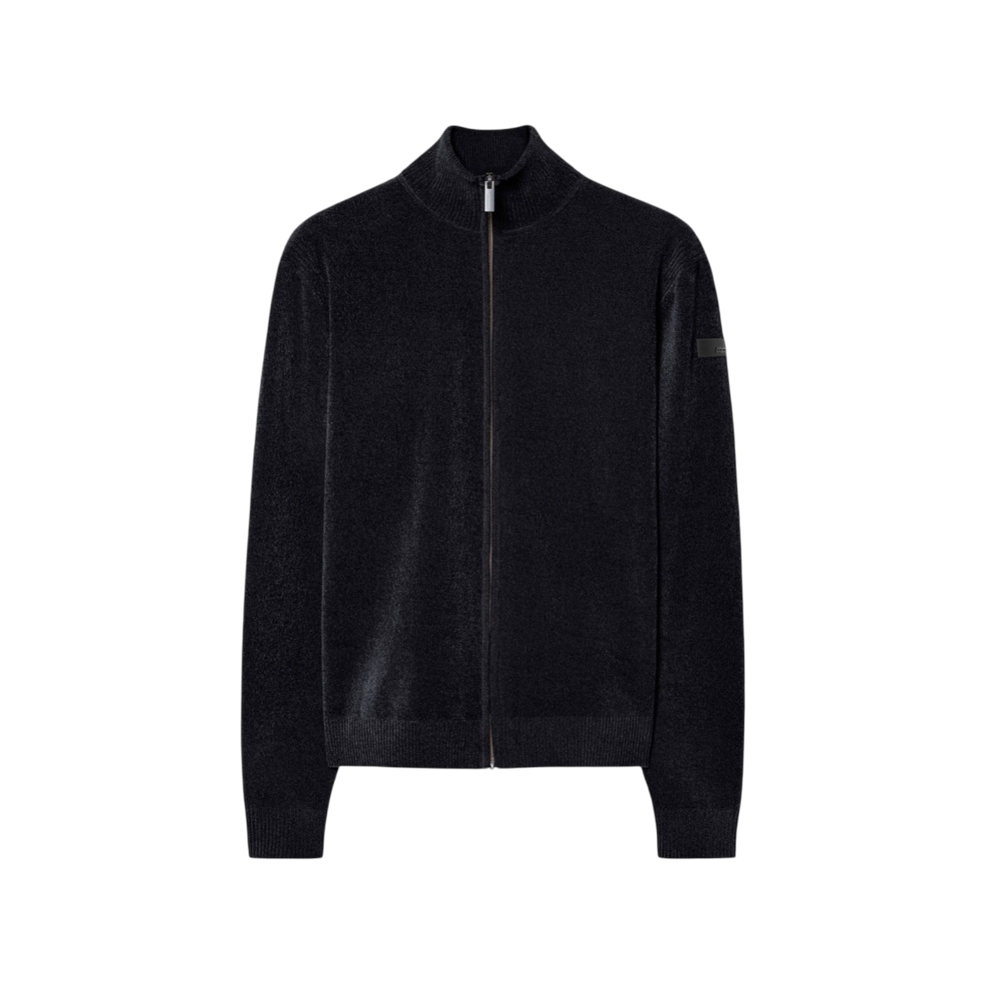 Pull zippé intégral en velours
