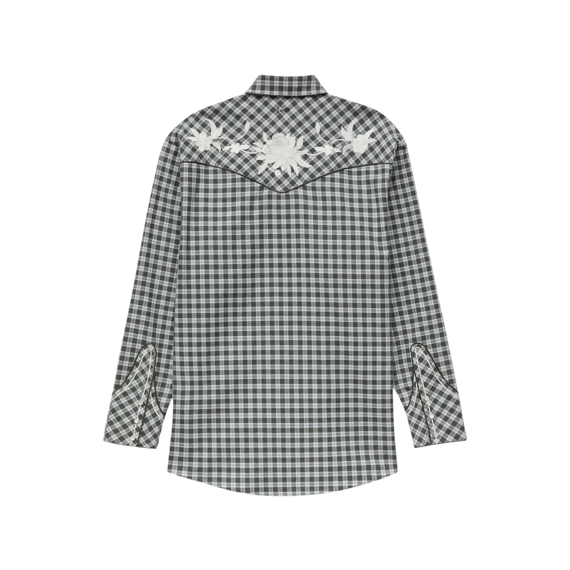 Chemise western brodée Kenzo Wildflower en coton et laine