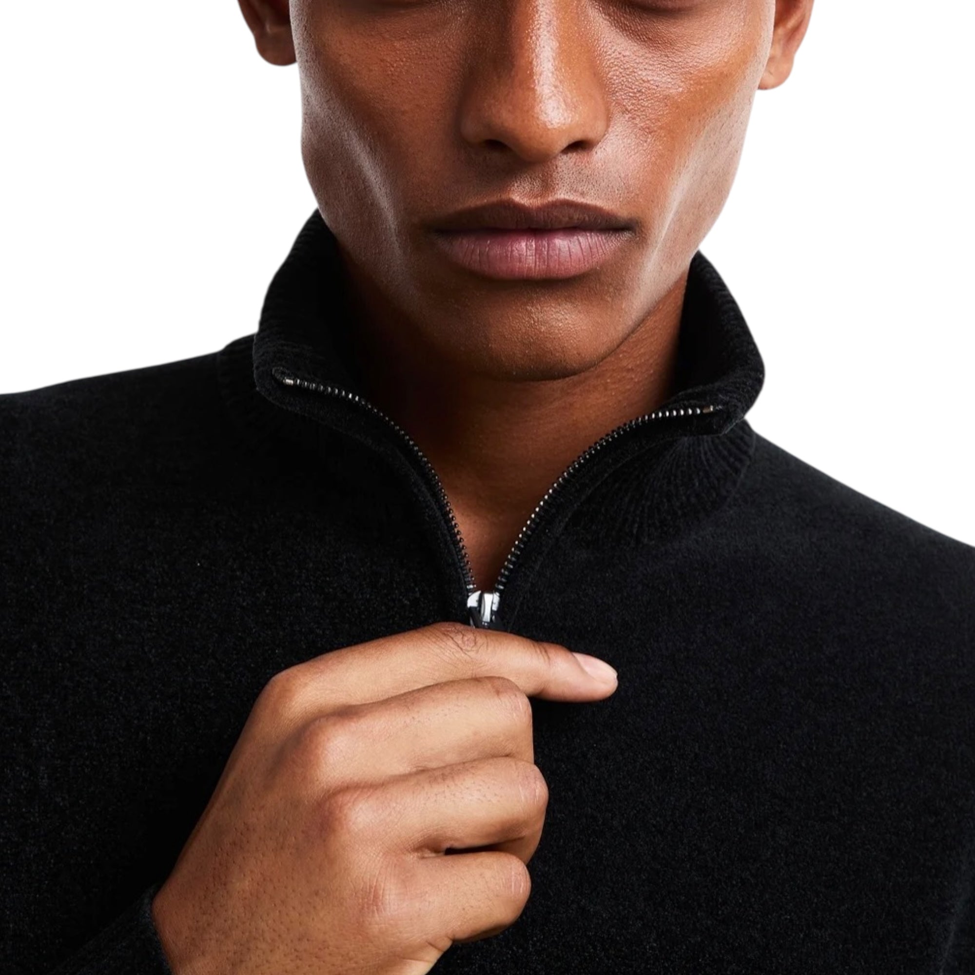 Pull col montant Velvet Half Zip Knit