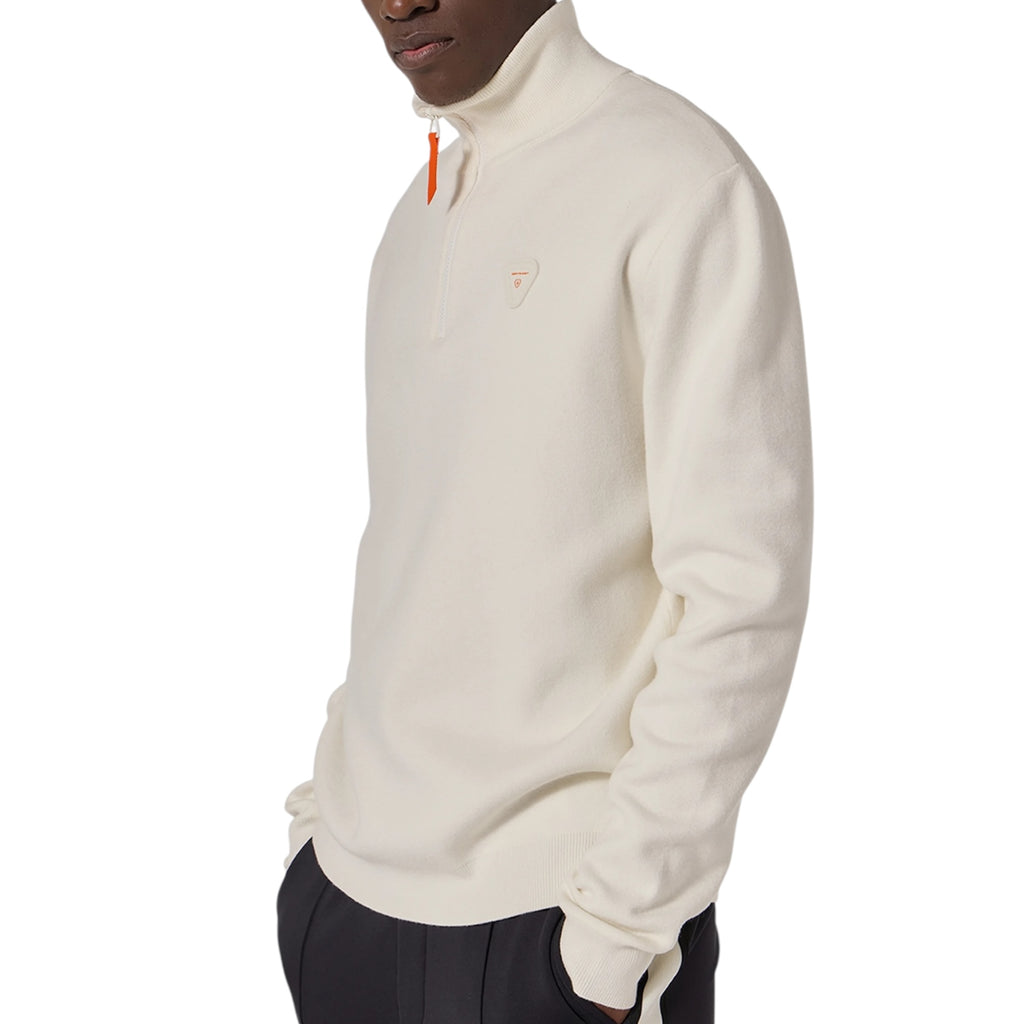 Pull col camionneur Lewis Patch crème