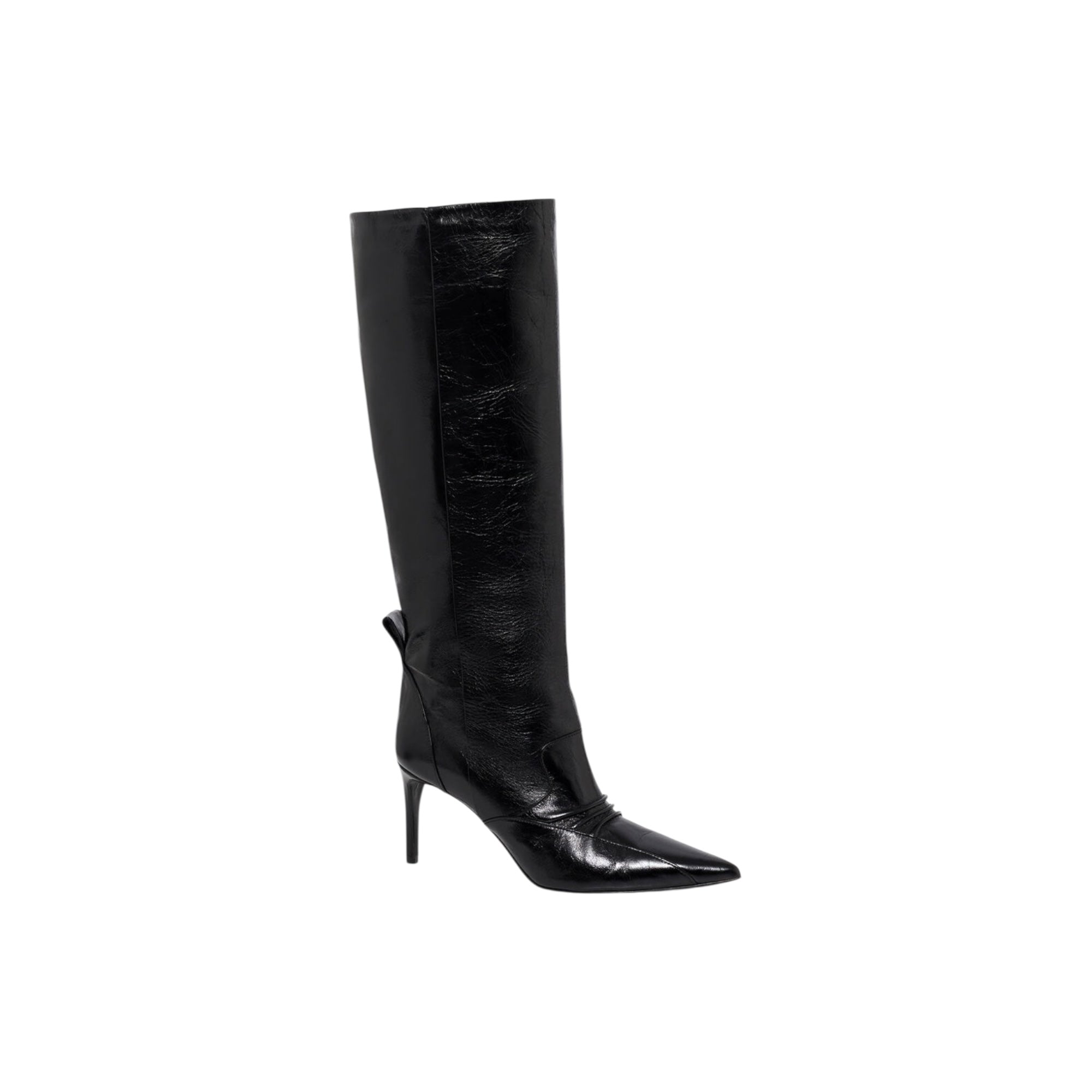 Bottes à talons en cuir