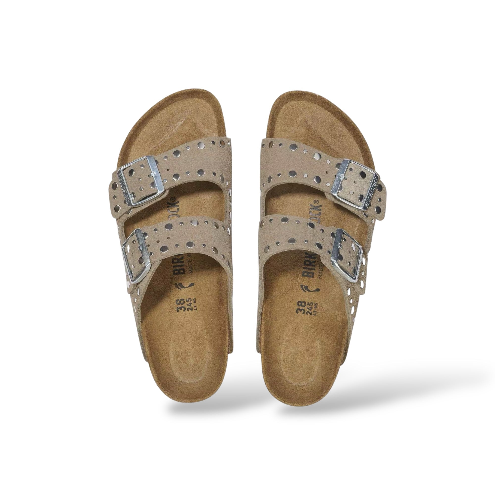 Arizona Rivet Suède en taupe