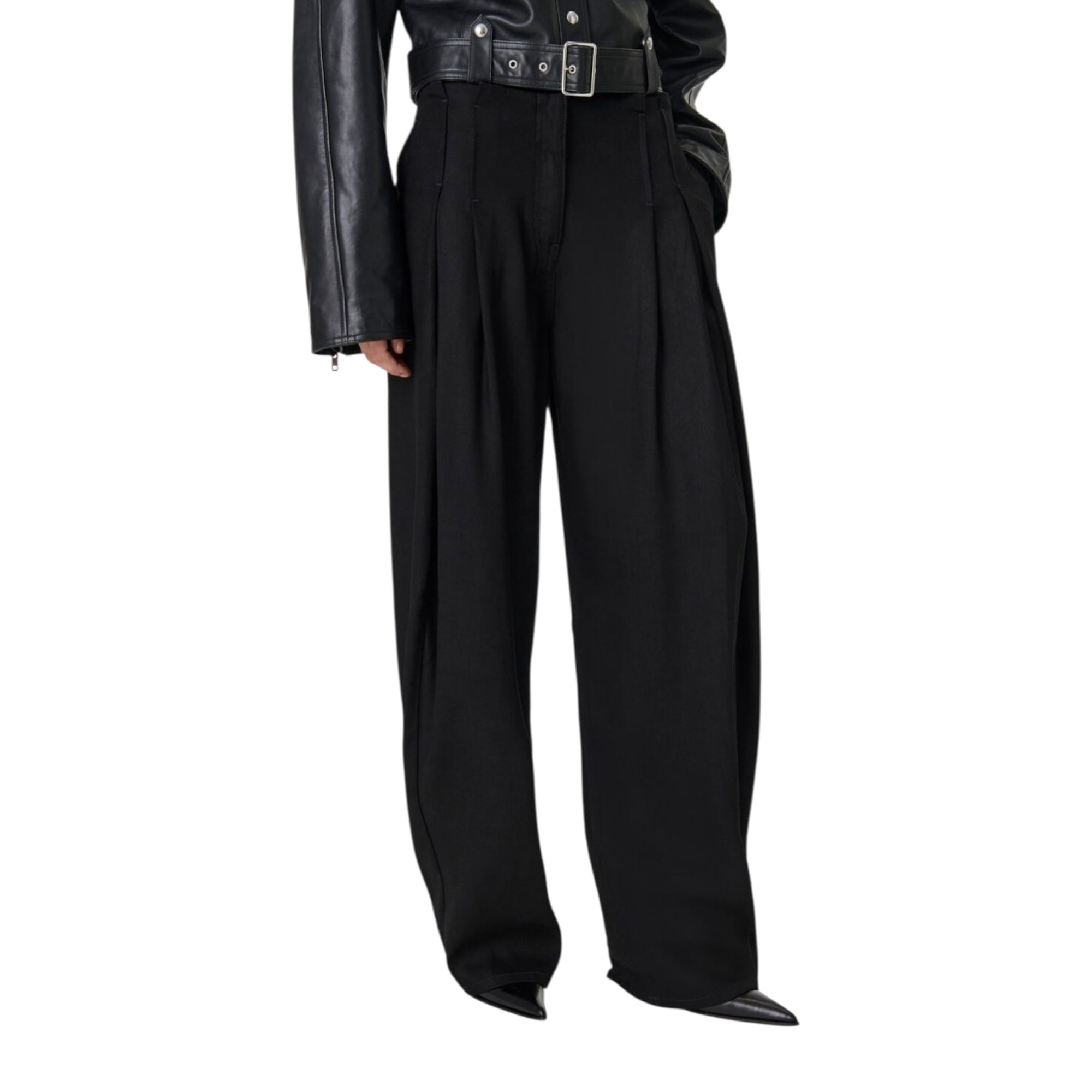Pantalon en denim à plis