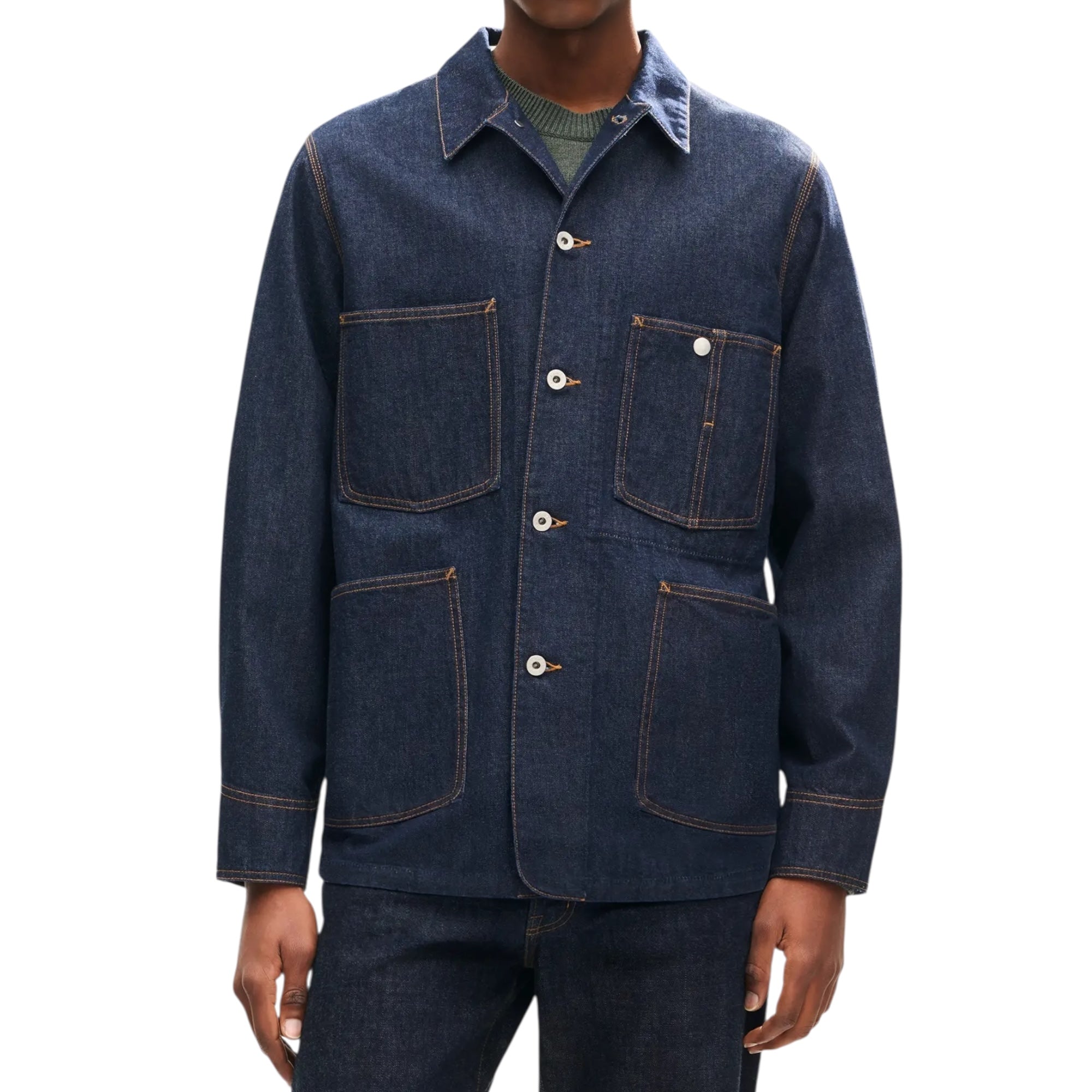 Veste de travail brodée Kenzo Varsity en denim japonais