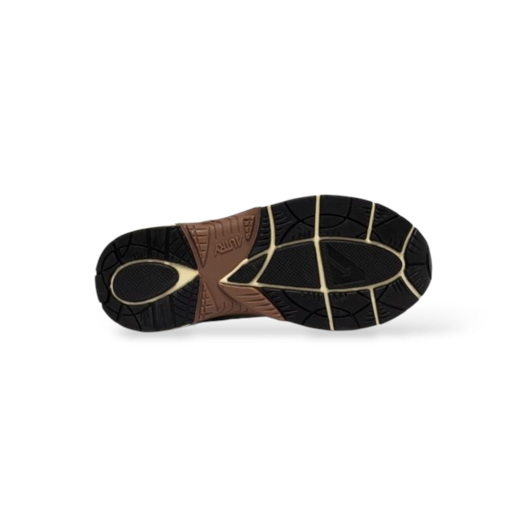 Baskets Hyperway en cuir synthétique argent mesh et daim
