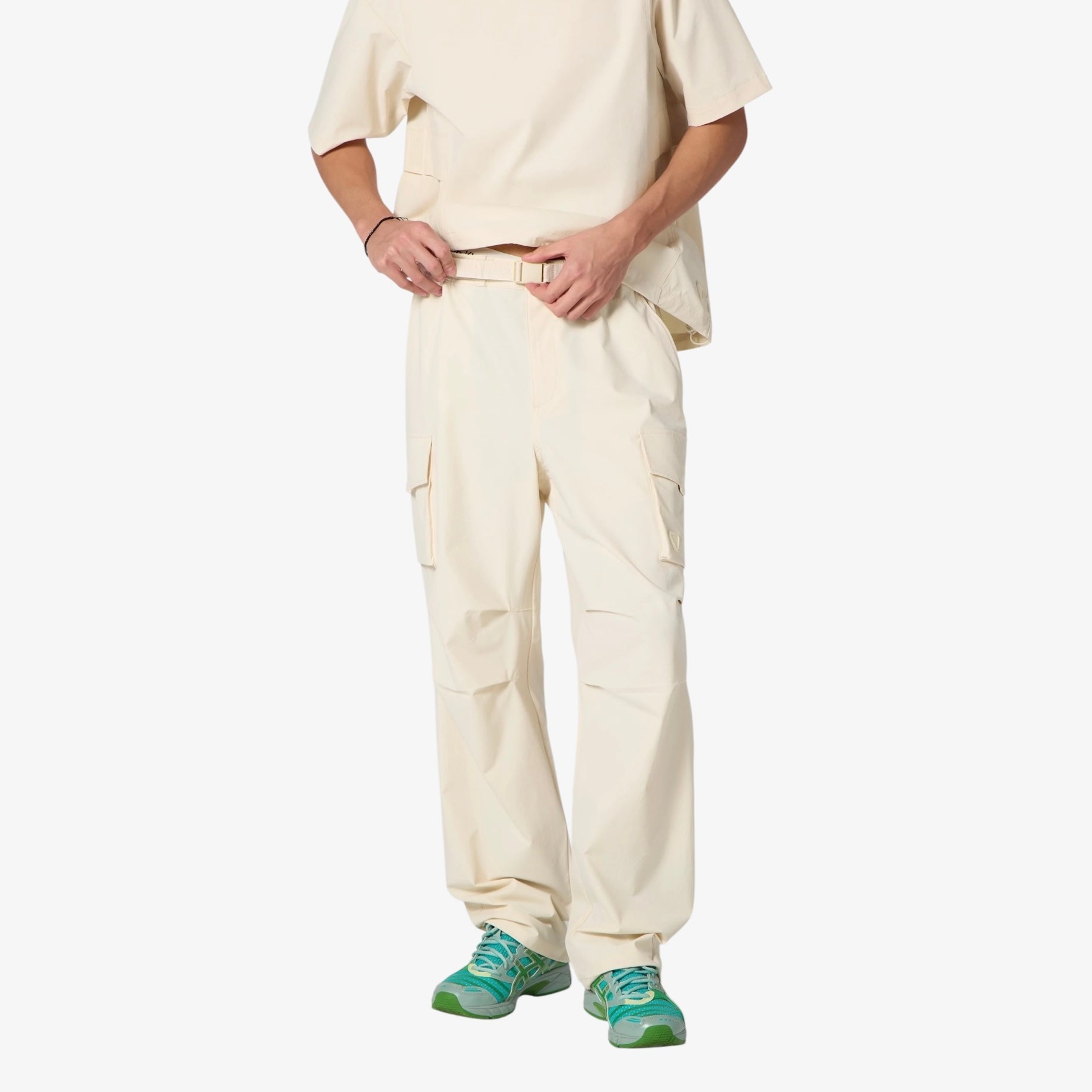 Pantalon Cargo Stretch Tamano Creme
