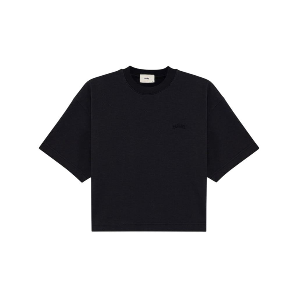 T-shirt boxy avec logo ton sur ton
