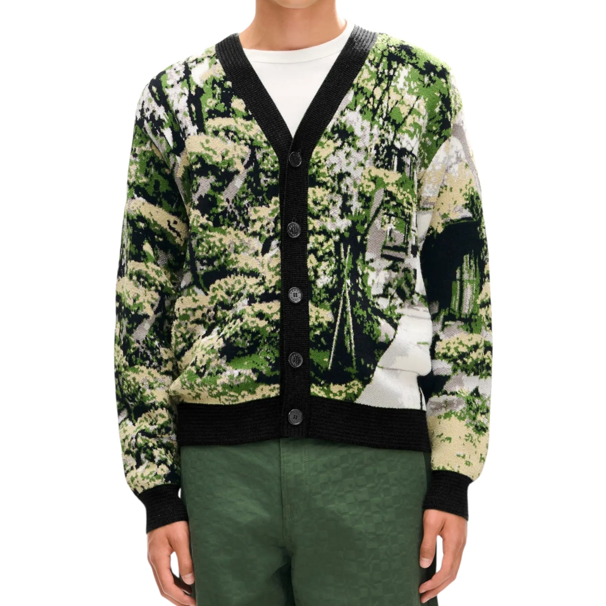 Cardigan Kenzo Japanese Garden en laine et coton
