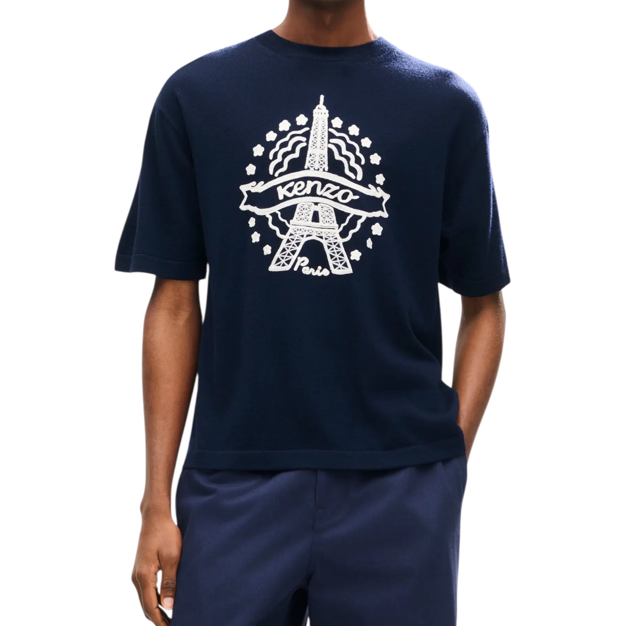 T-shirt brodé ‘Kenzo Eiffel Tower’ en coton