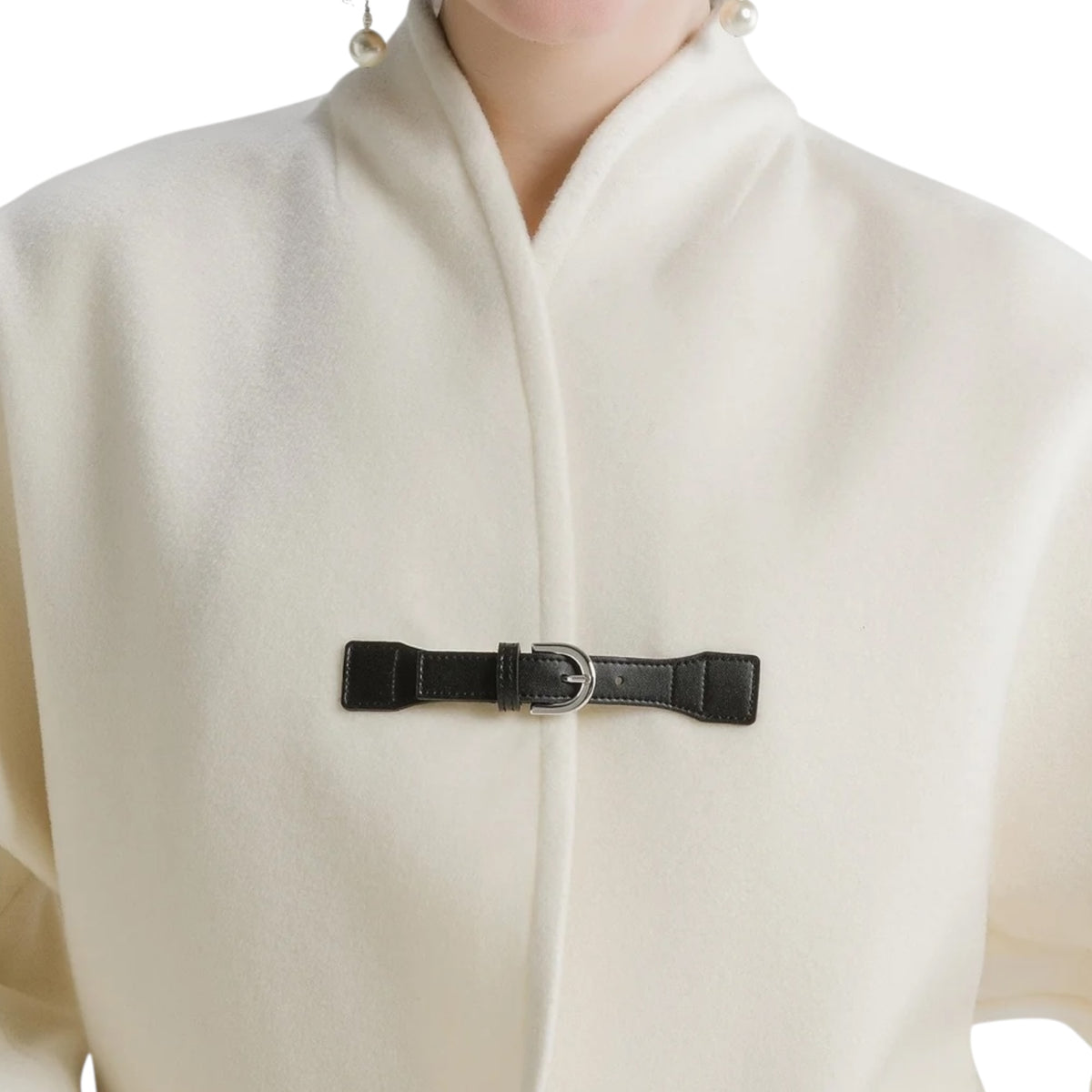 Manteau court style cape diamond