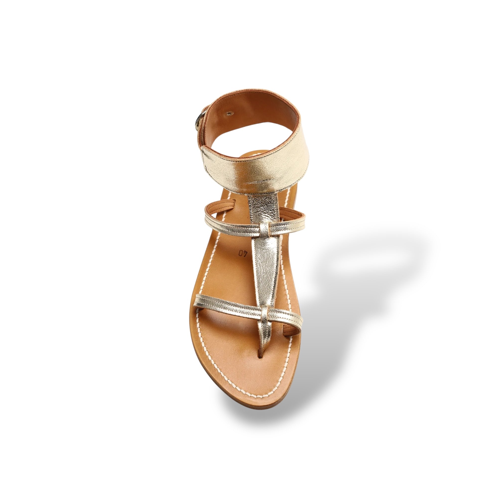 Sandales cuir metyl champan