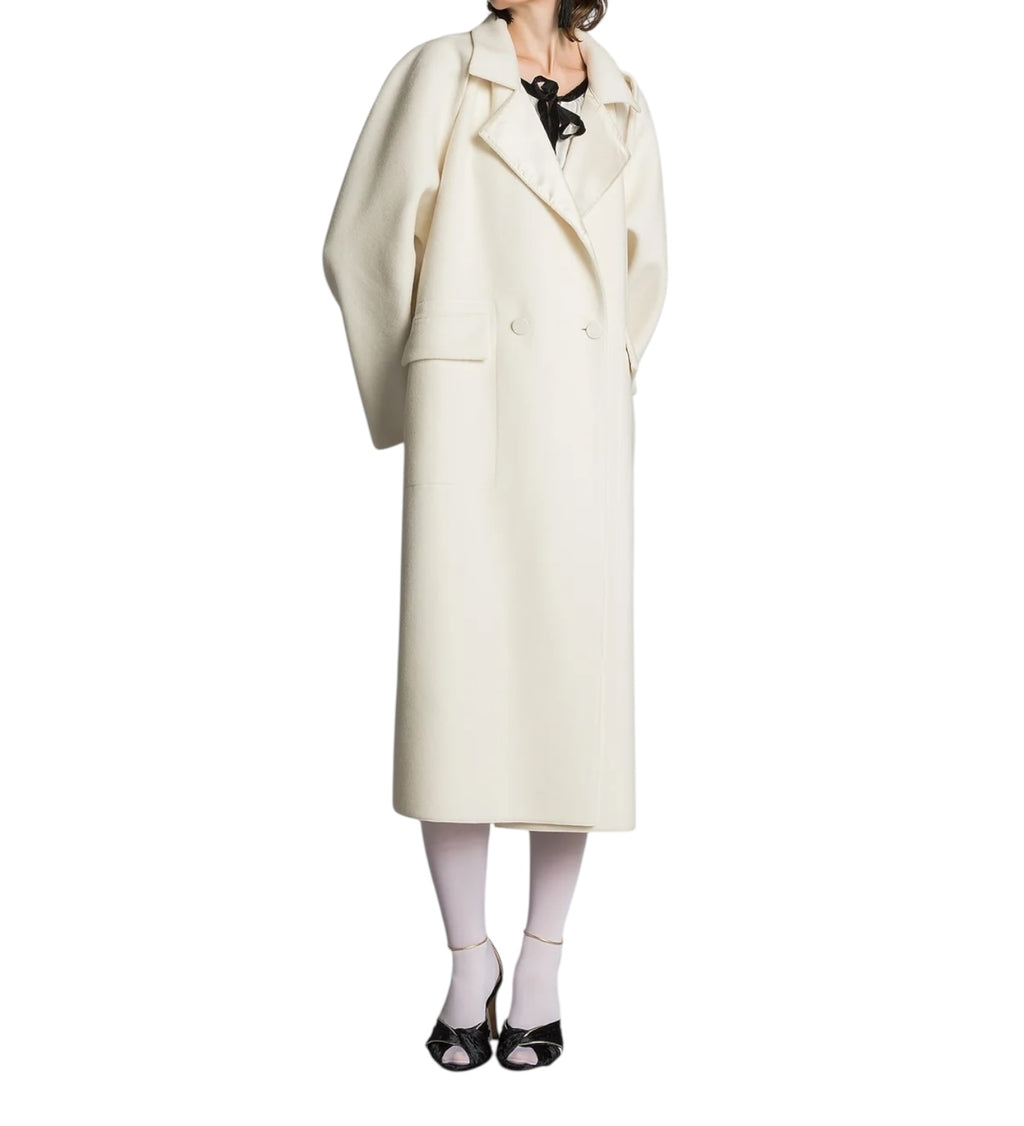 Manteau long croisé style cape diamond