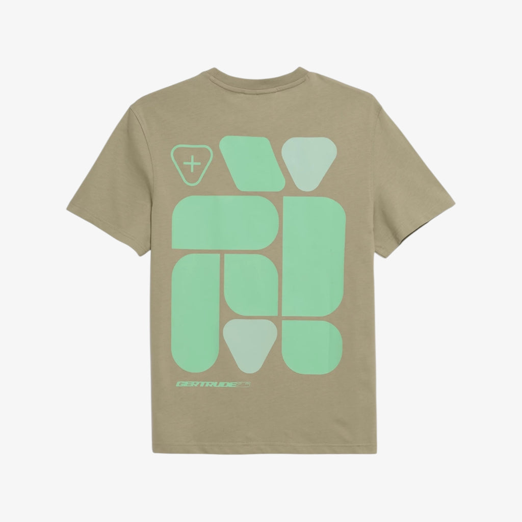 T-shirt Print Geometry Leonce Mixte Granite