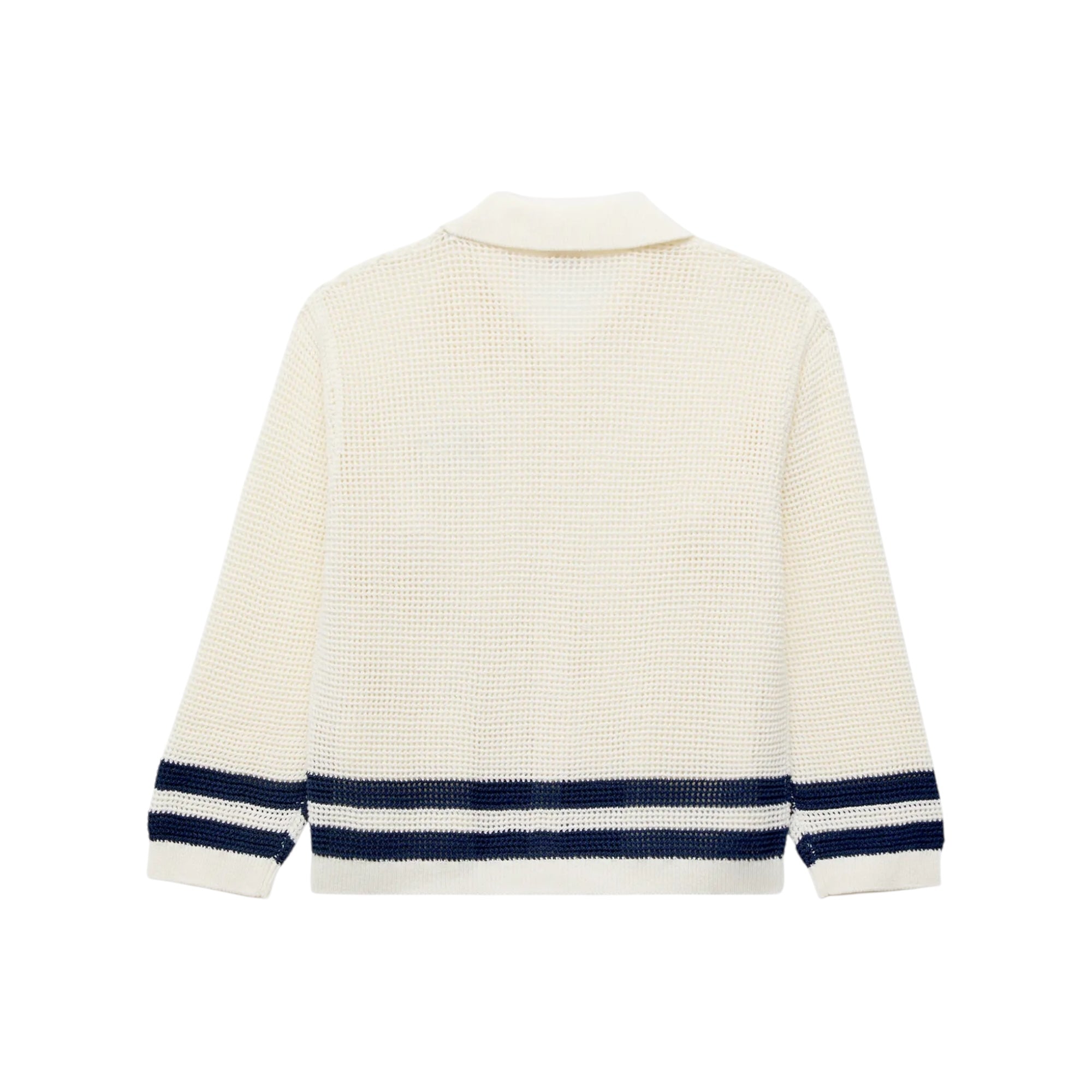 Cardigan à col polo en crochet