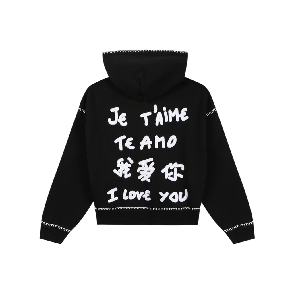 Hoodie zippé Gesvres,  JE T AIME TE AMO