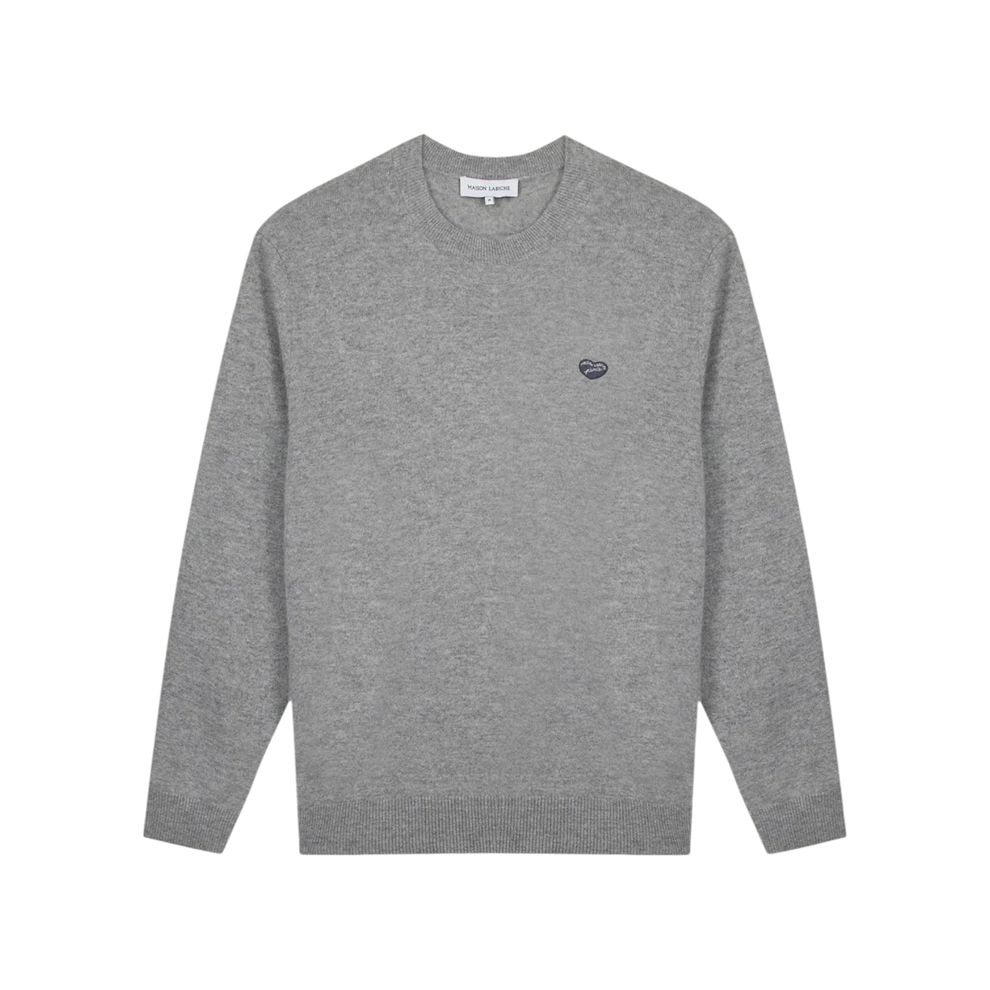 Pull grand cerf patch cœur, cachemire