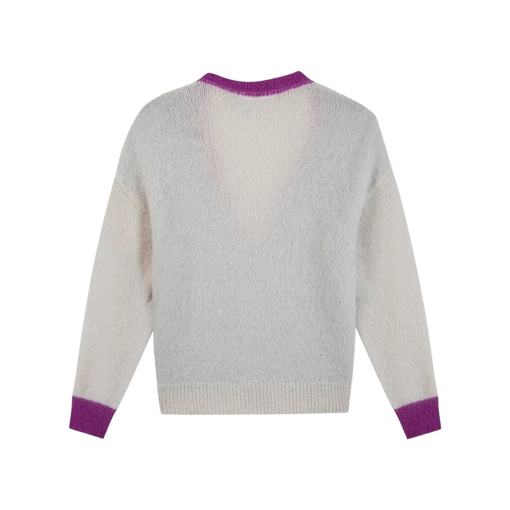 Cardigan Heredia patch coeur, mohair