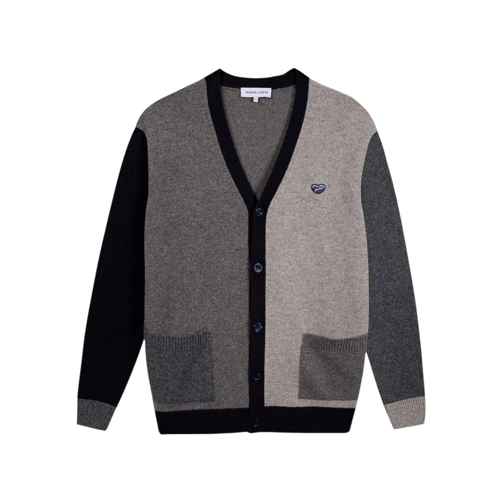 Cardigan Balfournier patch cœur, laine d’agneau
