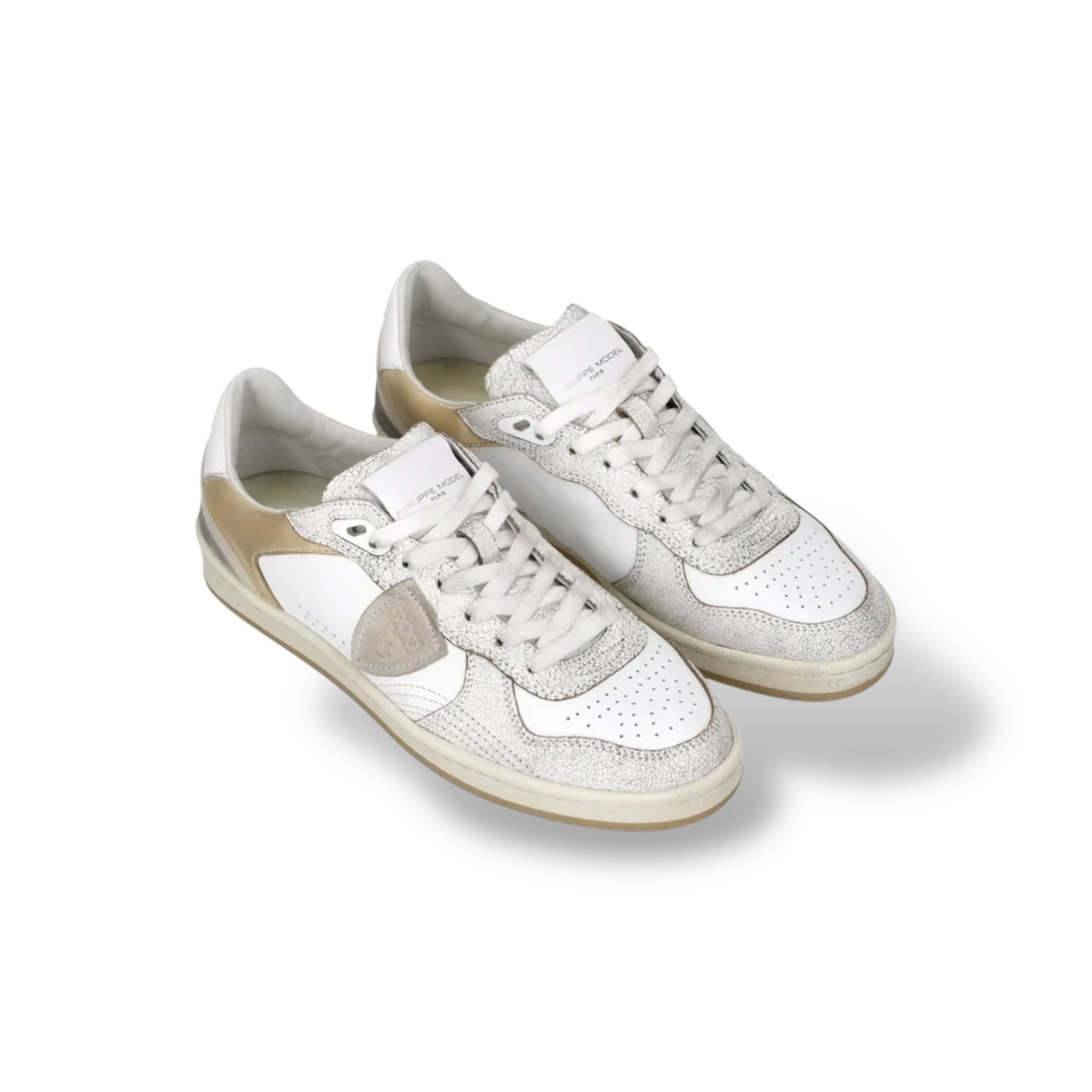 Baskets Pgal, Blanc et Beige