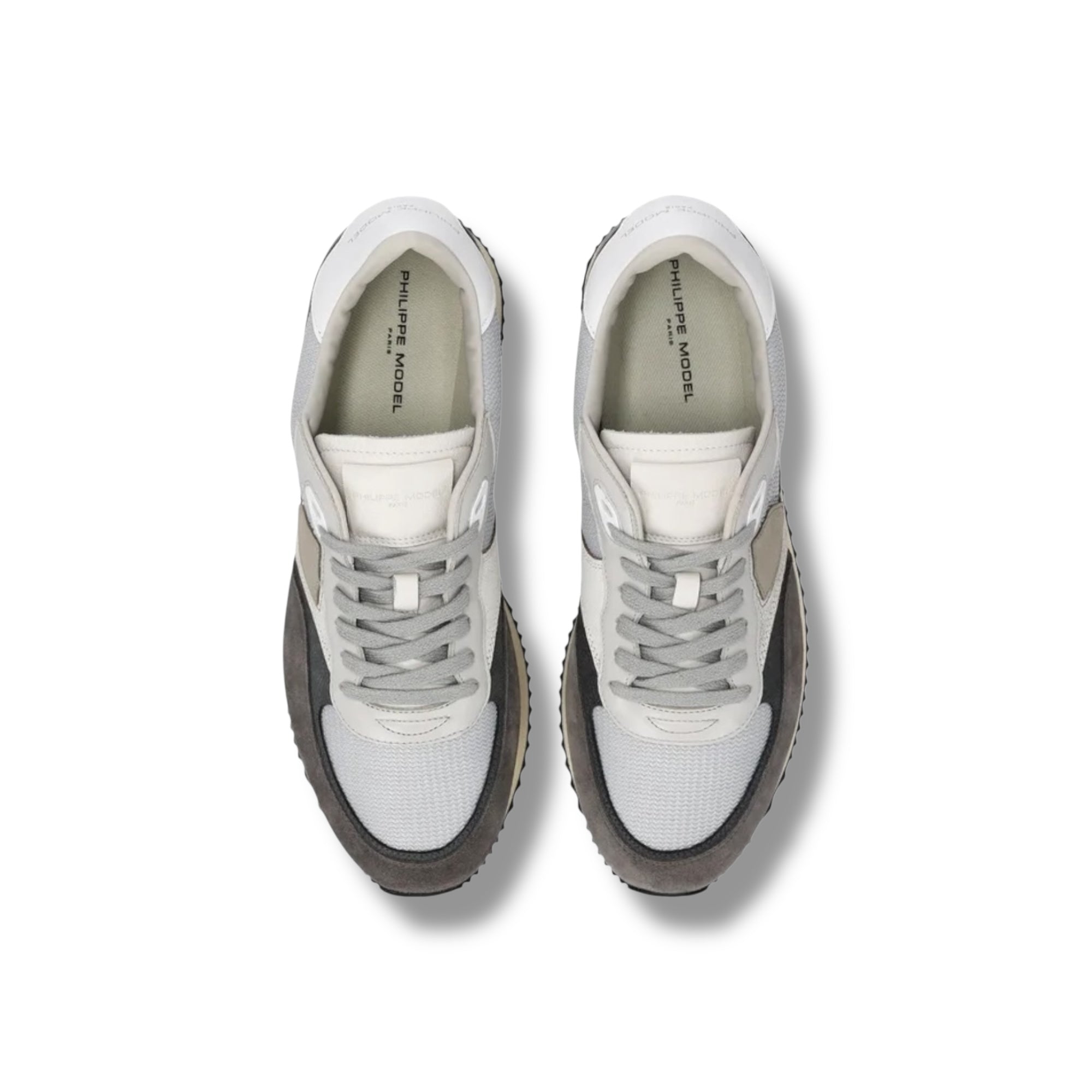 Baskets Blville, Gris Anthracite et Blanc