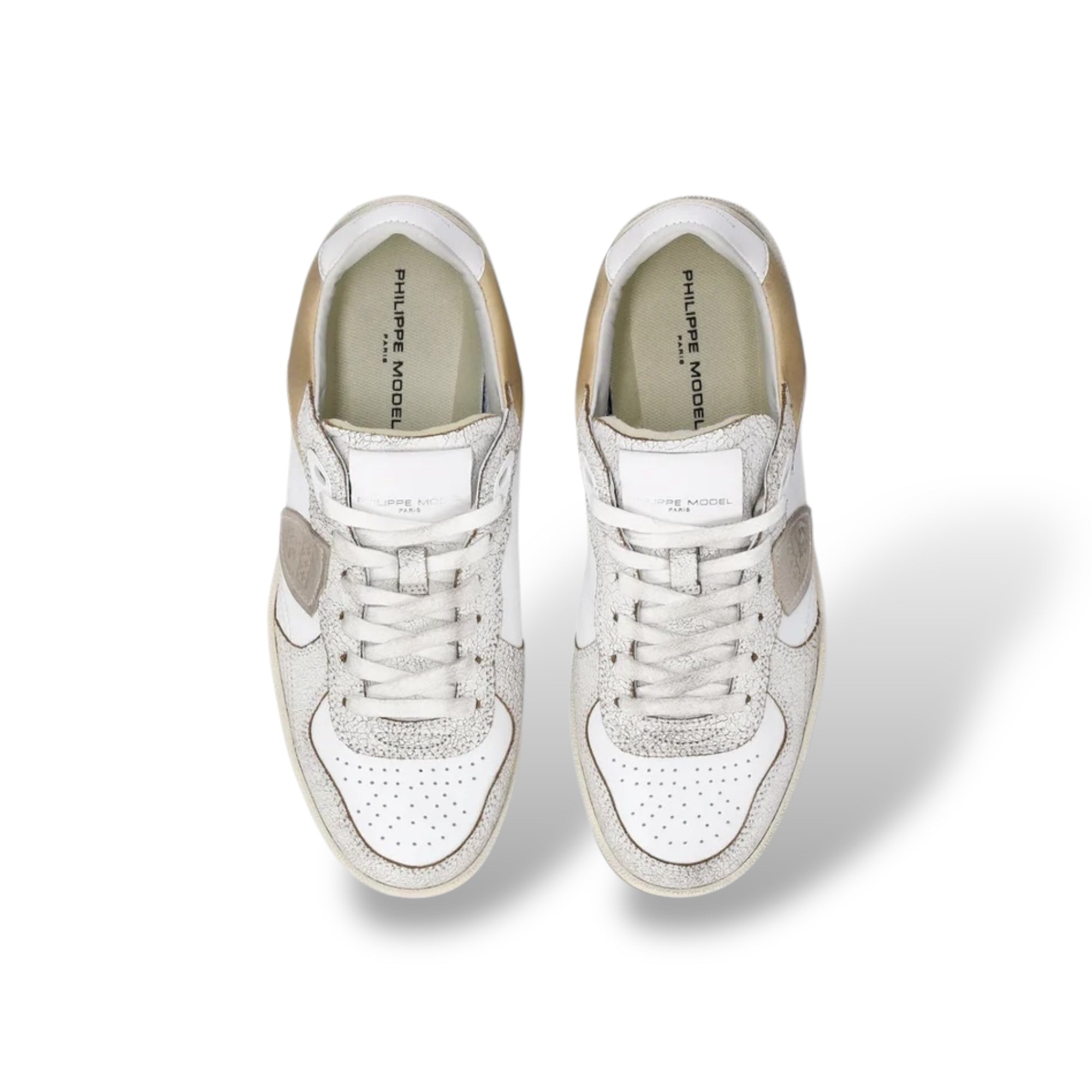 Baskets Pgal, Blanc et Beige