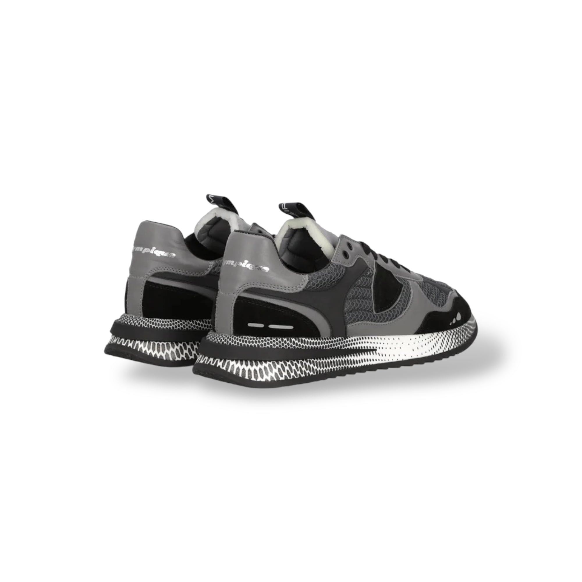 Baskets Olympique, Noir et Gris