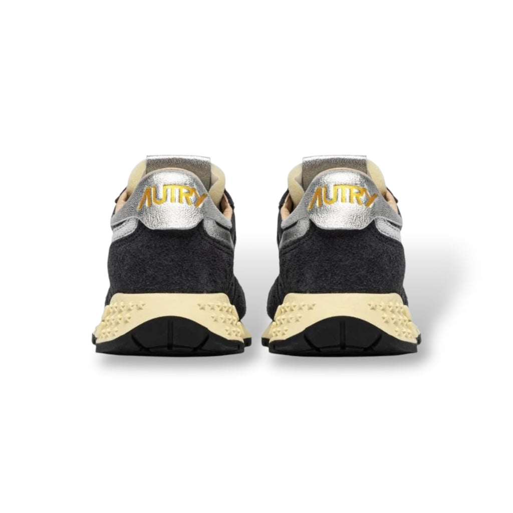 Baskets Reelwind Low en nylon daim et cuir Carbon et Argent