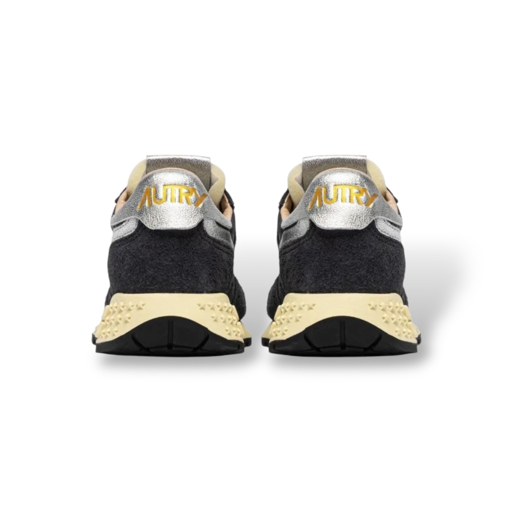 Baskets Reelwind Low en nylon daim et cuir Carbon et Argent