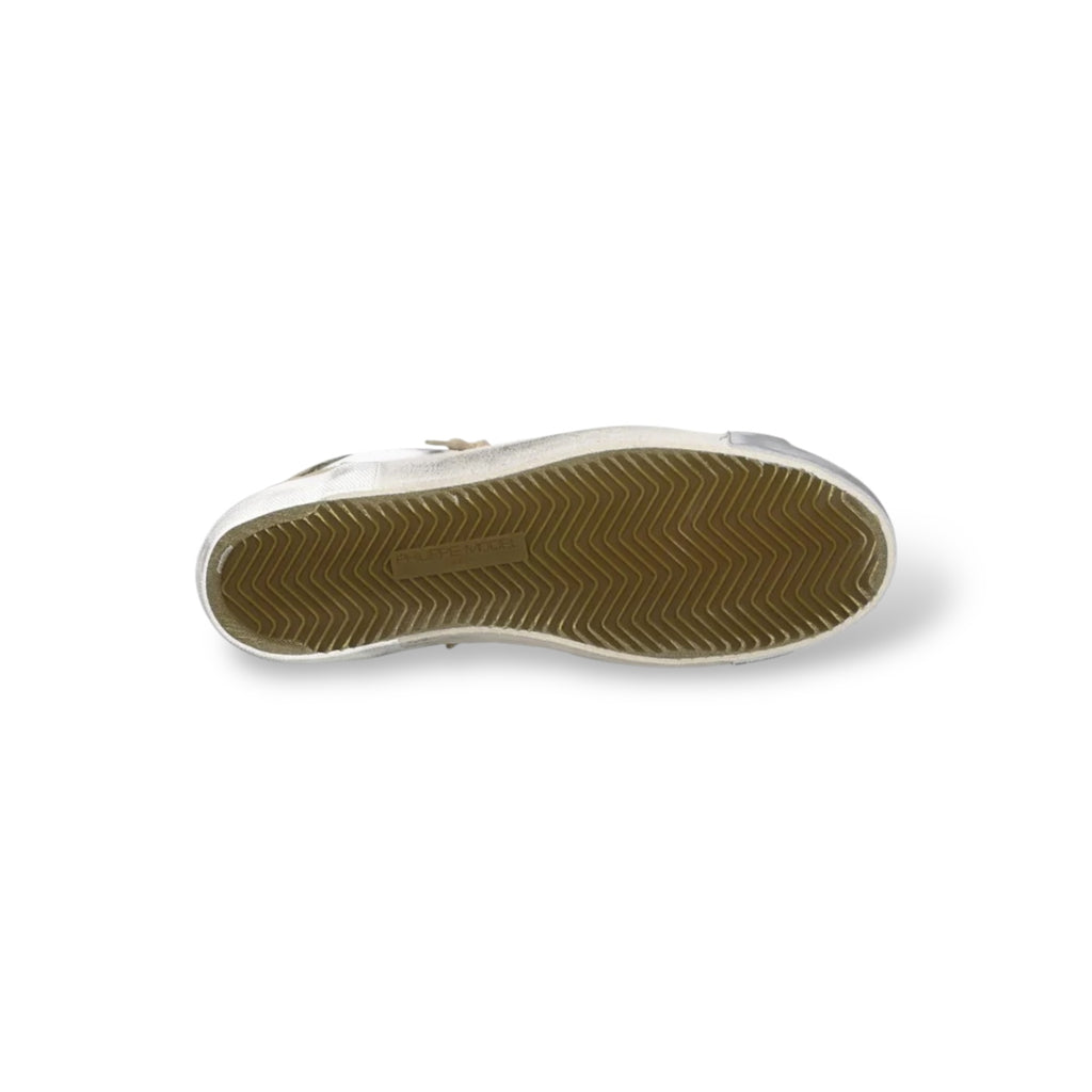 Baskets Prsx, Blanc et Beige