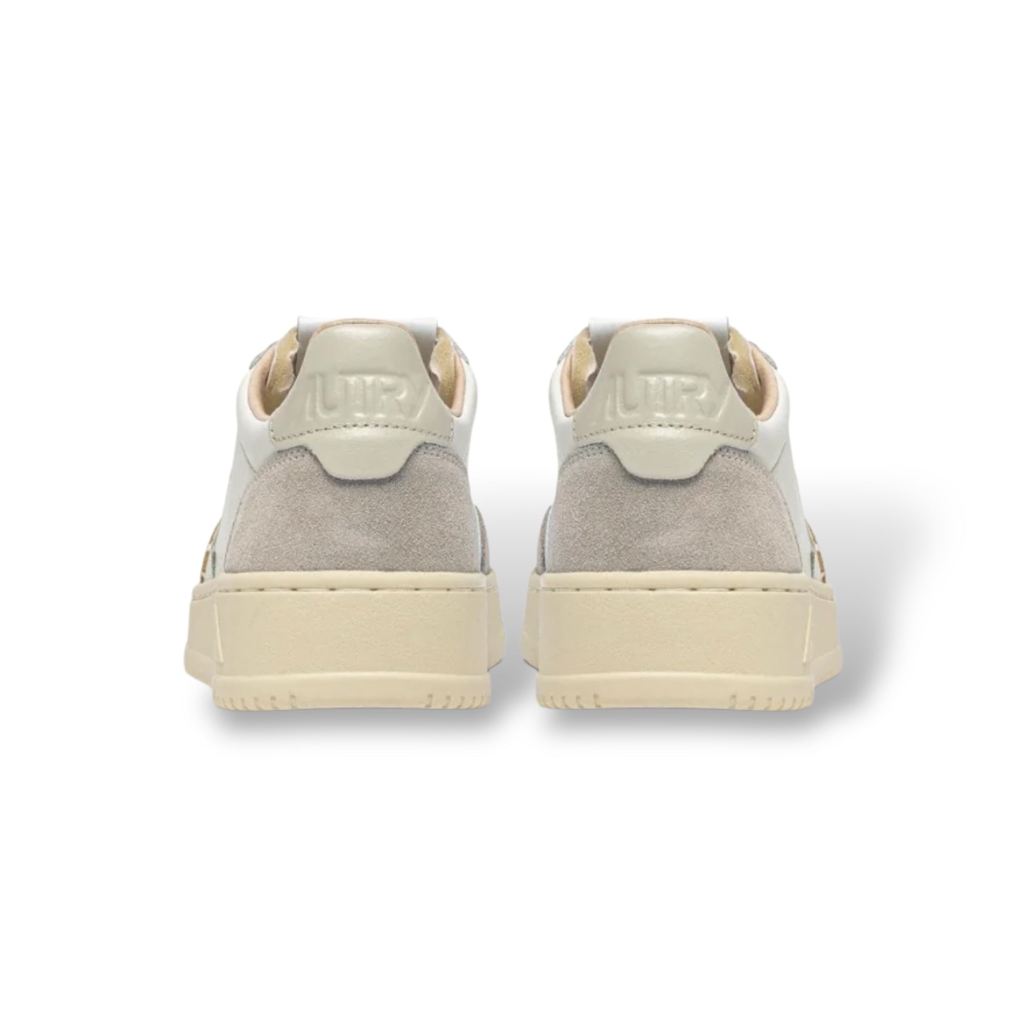 Baskets Medalist Low en daim, cuir blanc et pélican